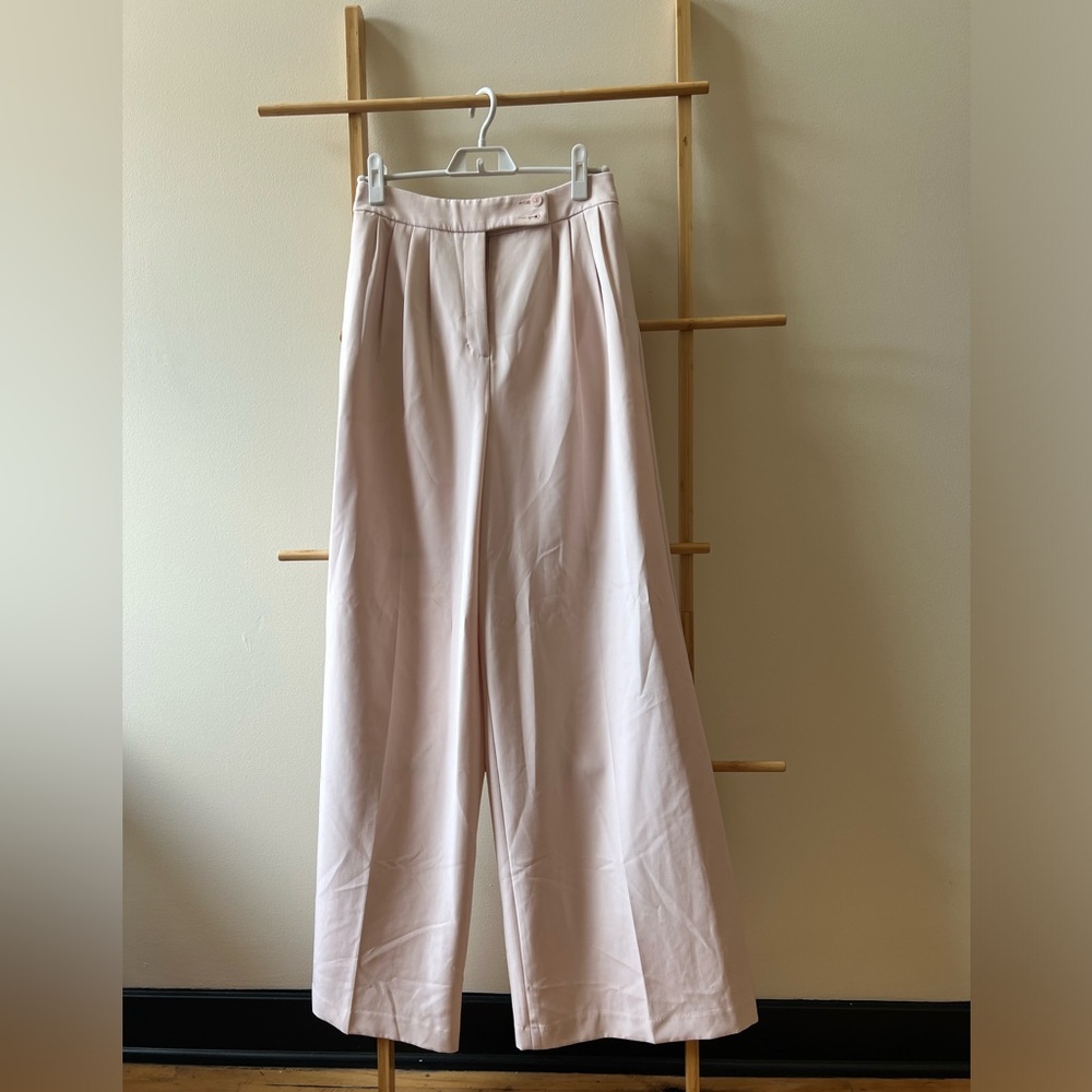 Express Wide Leg Pants in Light Blush Pink